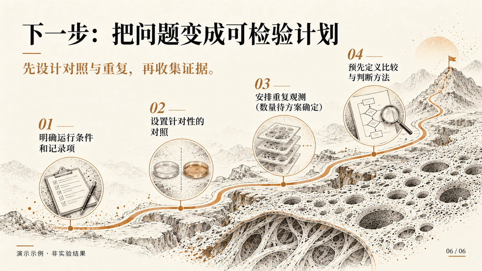 下一步：把问题变成可检验计划